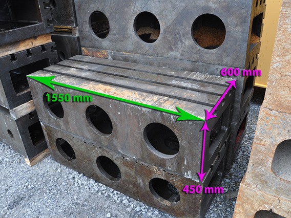 Clamping bloc 1550 x 600 x 450 mm