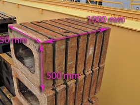 Clamping bloc 1000 x 745 x 500 mm, Cubic- & angleplates or tables