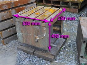 Clamping bloc 550 x 550 x 430 mm, Cubic- & angleplates or tables