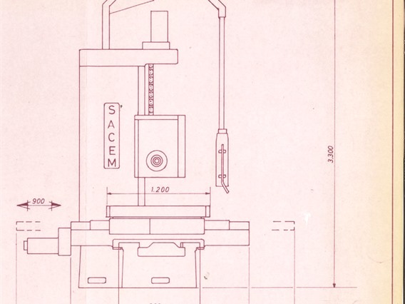 Sacem X: 900 - Y: 1250 - Z: 1600 mm CNC