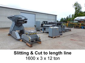 Iowa Slitting & cut to length 1600 x 3 x 12 ton CNC, Linea di taglio longitudinale
