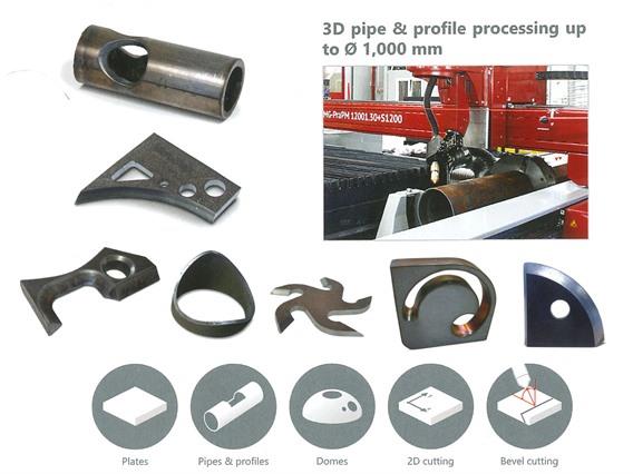 MicroStep CNC Plasma 12 000 x 3500 mm plate/tube/dome 3D