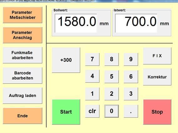 Hecht Electronic Length stop CNC 2500 mm