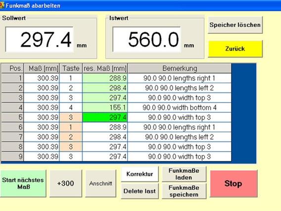 Hecht Electronic Length stop CNC 2500 mm