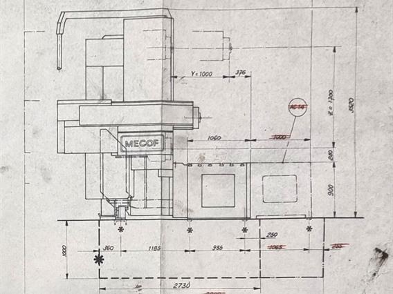 Mecof X: 4300 - Y: 1000 - Z: 1700 mm CNC