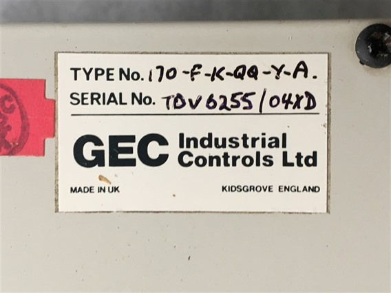 GEC industrial 170-F-K-QQ-Y-A-