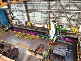 Giddings & Lewis 6 axes X: 24 000 - Y: 2133 - Z: 4572 mm CNC, Bettfrasmaschine mit beweglichem Stander