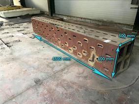 Clamping bloc 4500 x 600 x 500 mm, Cubic- & angleplates or tables