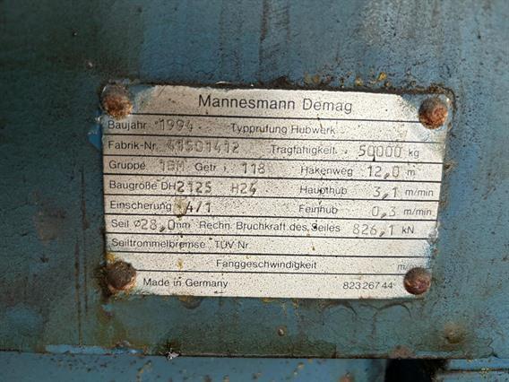 Demag DH-hoist 50 ton + DH-hoist 10 ton