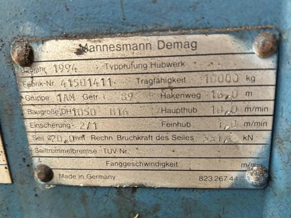 Demag DH-hoist 50 ton + DH-hoist 10 ton