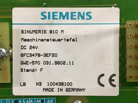 Siemens simumerik 810 M 6FC3478-3EF20