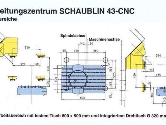 Schaublin 43 CNC UGV X:720 - Y:520 - Z:420 mm