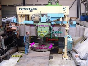 Forest Line Vegamill TA 323 CNC Ø 3240 x H 1350 mm, Tornos verticales convencionales y CNC
