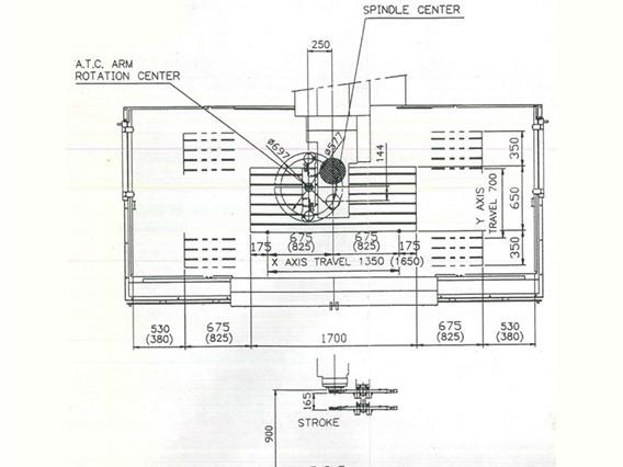 YCM Supermax VMC 135A X: 1350 - Y: 700 - Z: 700mm CNC