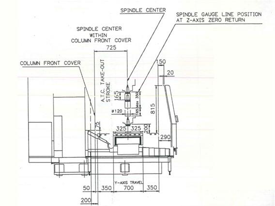 YCM Supermax VMC 135A X: 1350 - Y: 700 - Z: 700mm CNC