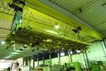 Fimec crane with magnetic plate hoist 15 ton x 12 500 mm