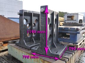 2 supports 790 x 790 x 1190 mm, Cubic- & angleplates or tables