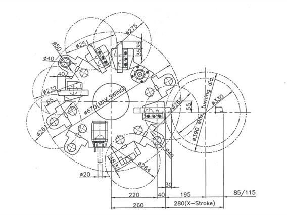 Hyundai Hit 250M Ø 590 x 650 mm CNC